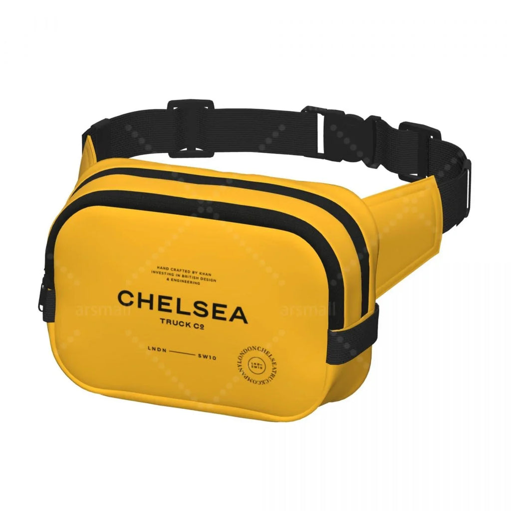 Sac Banane Homme/femme – Jaune Canard, 14x35 Cm, Ceinture Réglable 50-80 Cm, Polyester, Multi-poches
