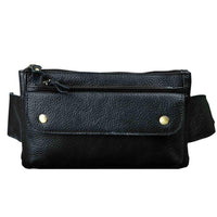 Découvrir le modèle Noir Sac Banane Cuir Vintage Multi-Poches Unisexe - modèle Noir - Banane Avenue ™