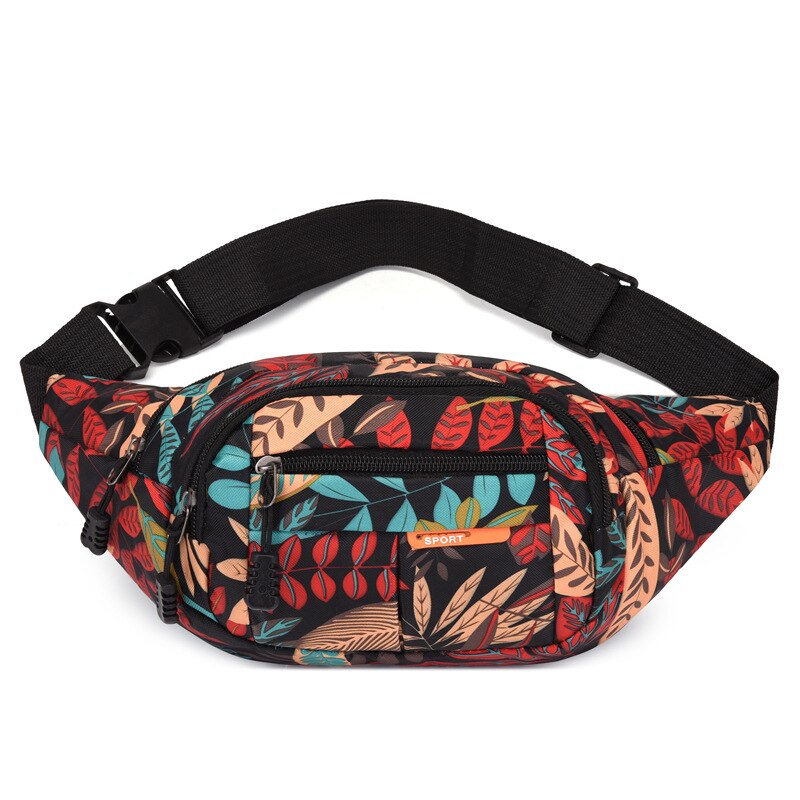 Sac Banane Sportif Motifs Tropicaux Multicolores
