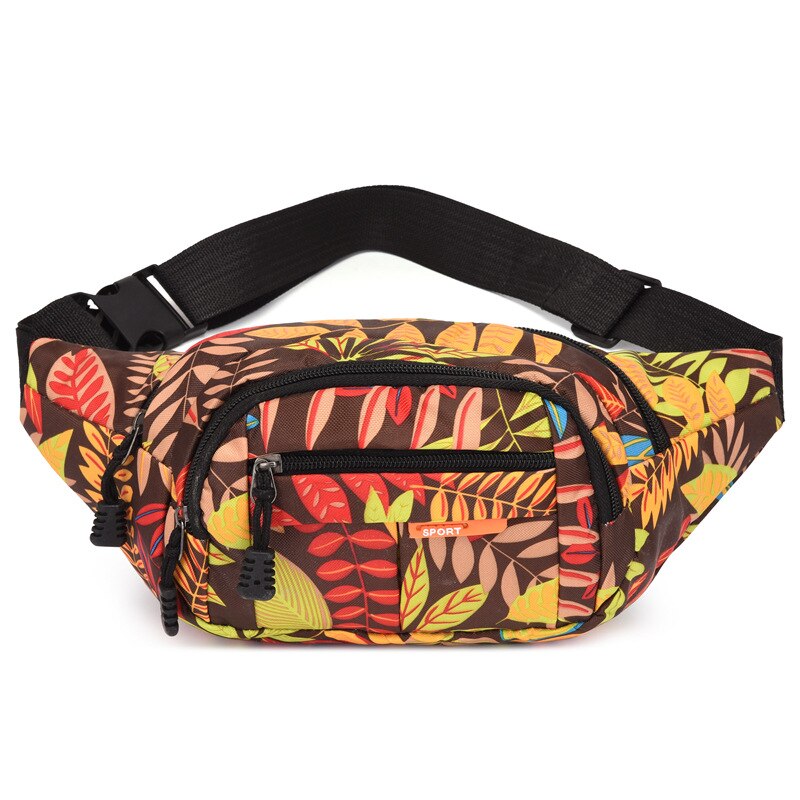 Sac Banane Sportif Motifs Tropicaux Multicolores