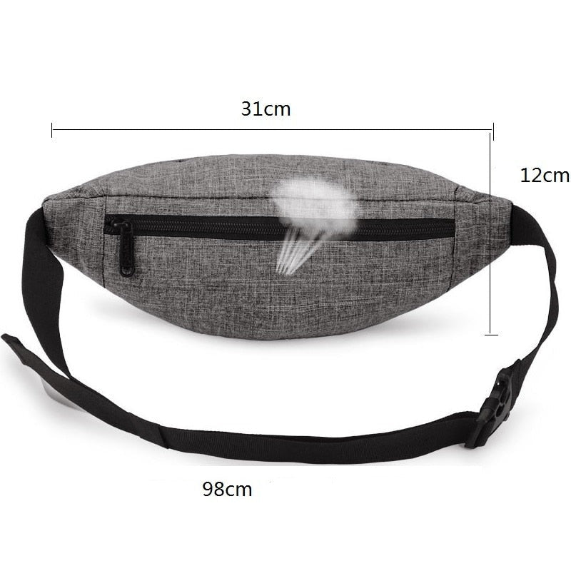 Sac Banane Urbain Chic Gris Unisexe