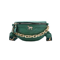 Découvrir le modèle Vert Ceinture Élégante Cuir Marron Chaîne Dorée - modèle Vert - Banane Avenue ™