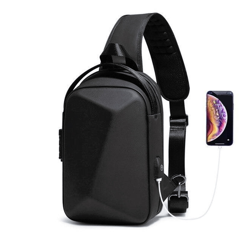 Sac Banane Urbain Noir Charge USB