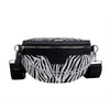 Sac Banane Zèbre Tendance Chaîne Métallique
