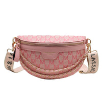 Découvrir le modèle Rose Sacoche Banane Tendance Chaîne Dorée - modèle Rose - Banane Avenue ™