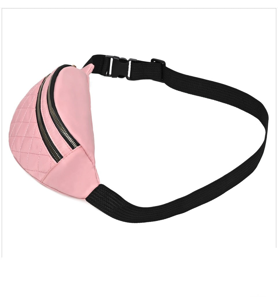 Sac Banane Rose Matelassé Élégant Léger