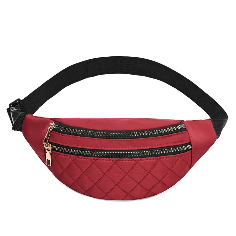 Sac Banane Rose Matelassé Élégant Léger