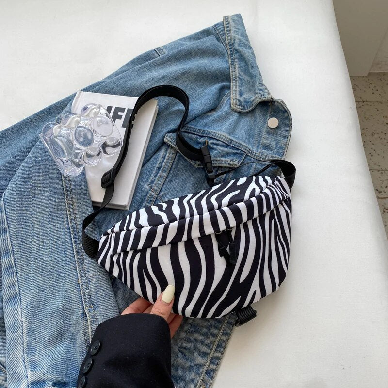 Sac Banane Urbain Motif Zèbre Tendance