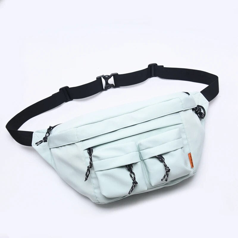 Sac Banane Urbain Turquoise Multi-Poches Pratique