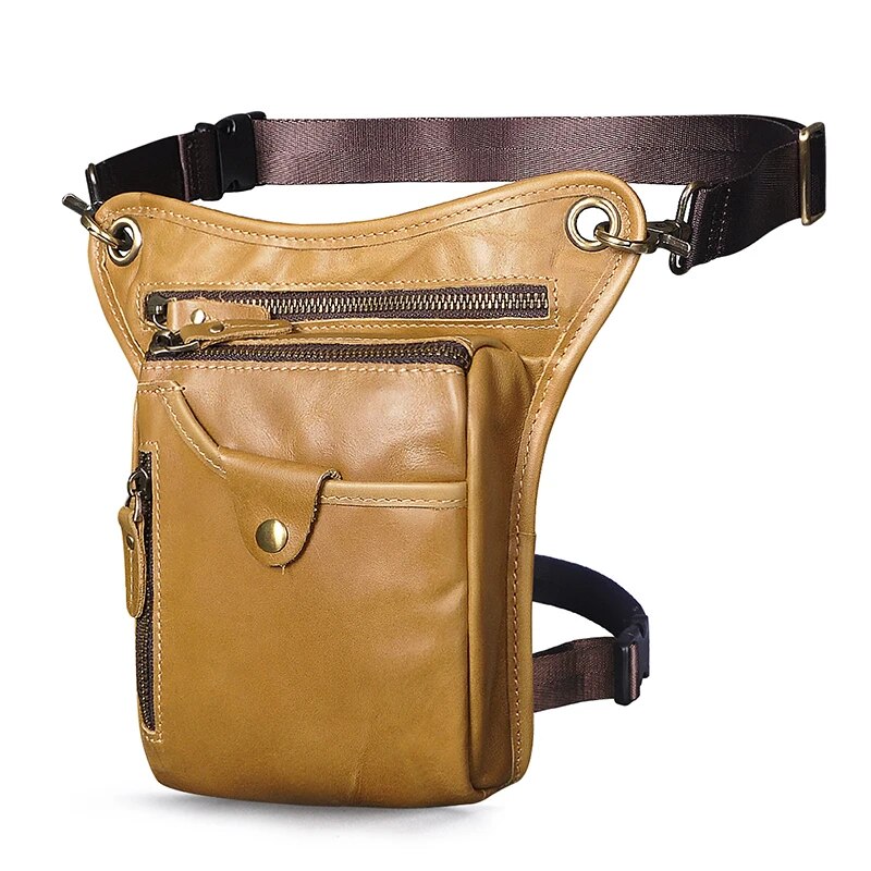Sac Banane Cuir Vintage Multifonction Unisexe