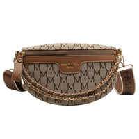 Découvrir le modèle Marron Sacoche Banane Tendance Chaîne Dorée - modèle Marron - Banane Avenue ™