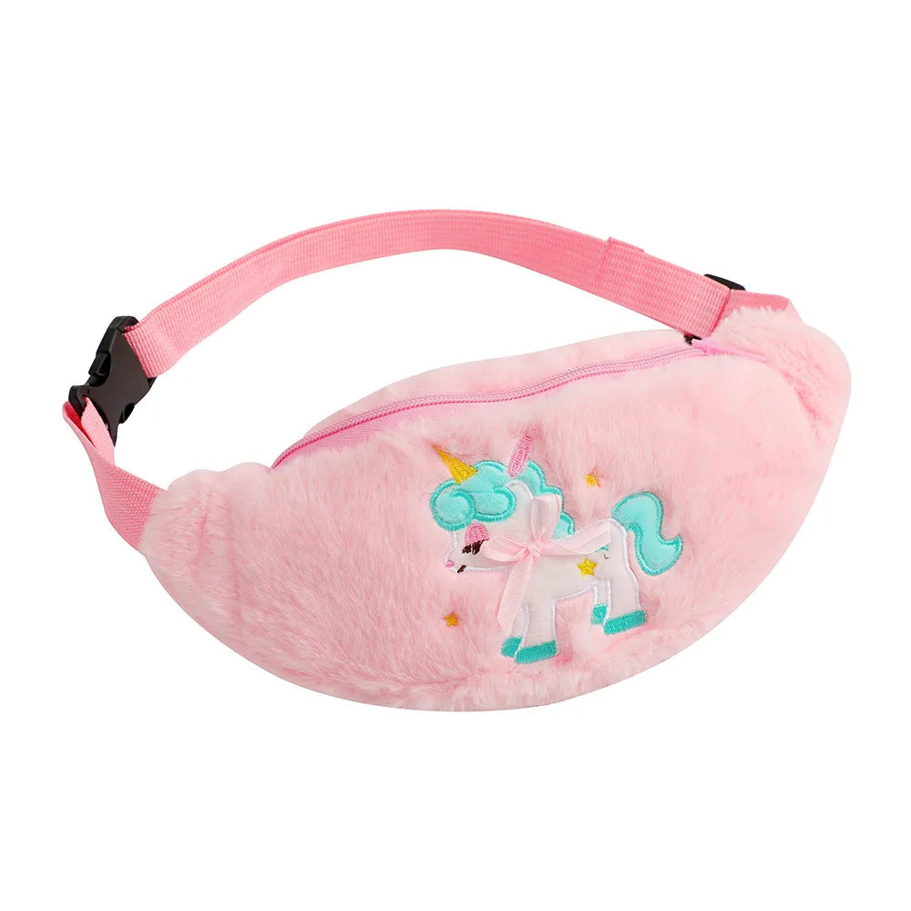 Sac Banane Enfant Licorne Peluche Multicolore