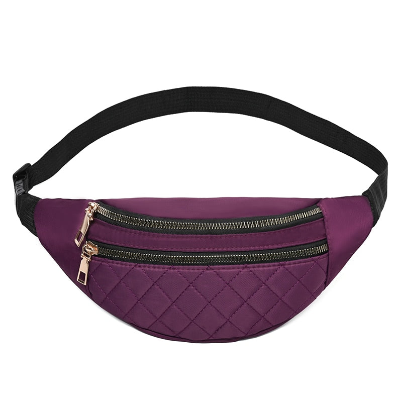 Sac Banane Rose Matelassé Élégant Léger