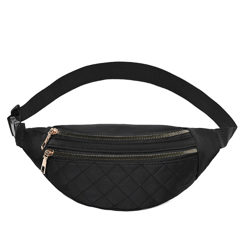 Sac Banane Rose Matelassé Élégant Léger