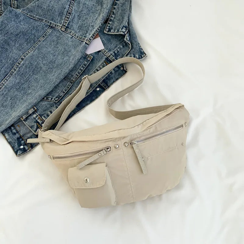 Sac Banane Urbain Vert Multipoches Pratique