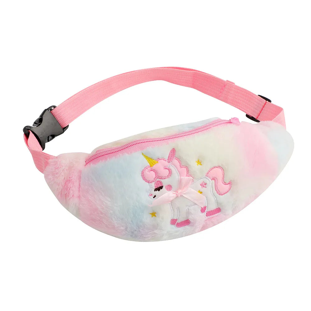 Sac Banane Enfant Licorne Peluche Multicolore