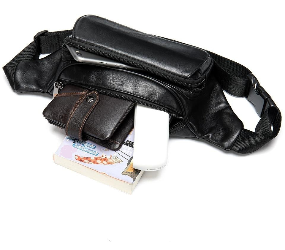 Ceinture Sacoche Banane Urbaine Noire Unisexe