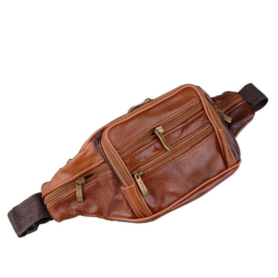 Sacoche Banane Cuir Brun Chic Pratique