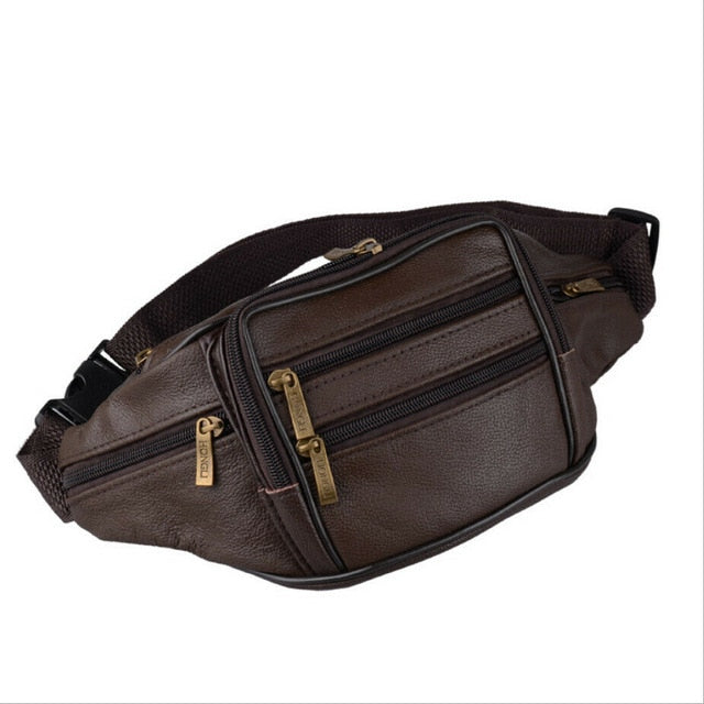 Sacoche Banane Cuir Brun Chic Pratique