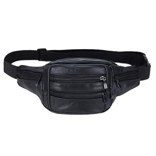 Sac Banane Cuir Marron Élégant Unisexe
