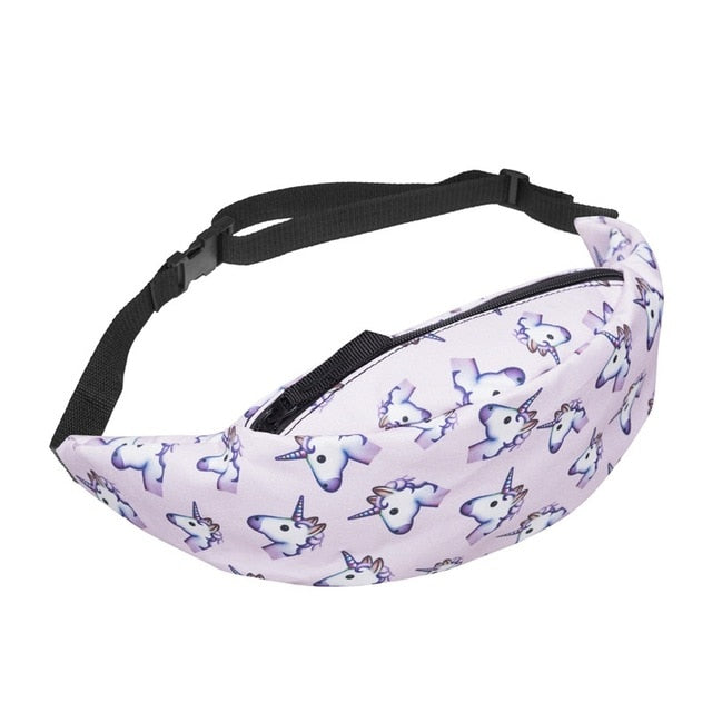 Sac Banane Fantaisie Licornes et Arc-en-ciel
