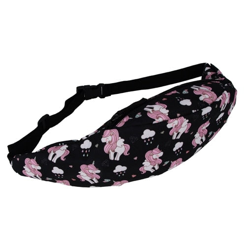 Sac Banane Fantaisie Licornes et Arc-en-ciel