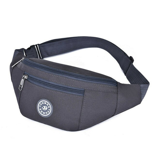 Sac Banane Sportif Noir Ajustable Unisexe