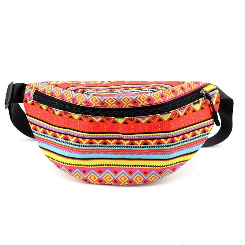 Sacoche Banane Ethnique Multicolore Pratique
