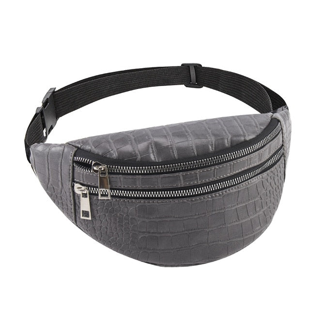 Sacoche Banane Urbaine Simili-Cuir Noir
