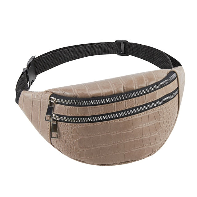 Sacoche Banane Urbaine Simili-Cuir Noir