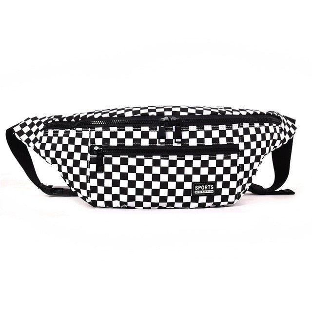 Sac Banane Sportif Damier Rouge Urbain