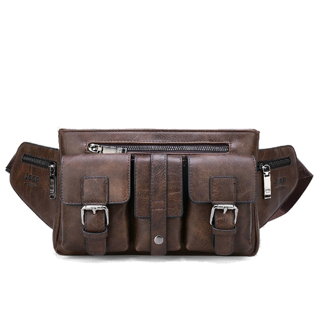 Sacoche Banane Cuir Vintage Multipoche Jeep