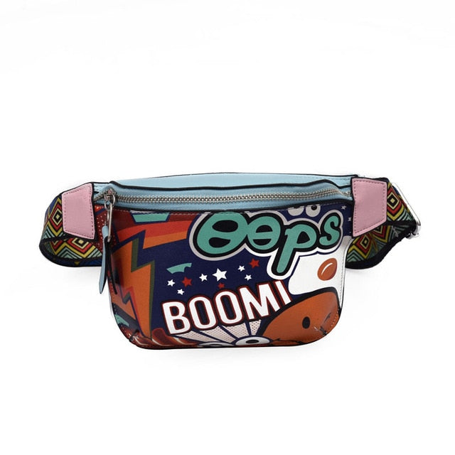 Sac Banane Urbain Motifs Pop Art Vibrants