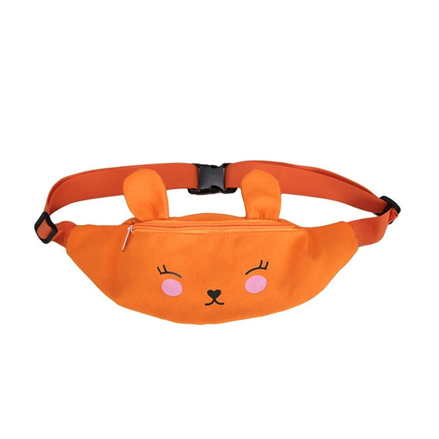 Sac Banane Peluche Chat Kawaii Poche Zip