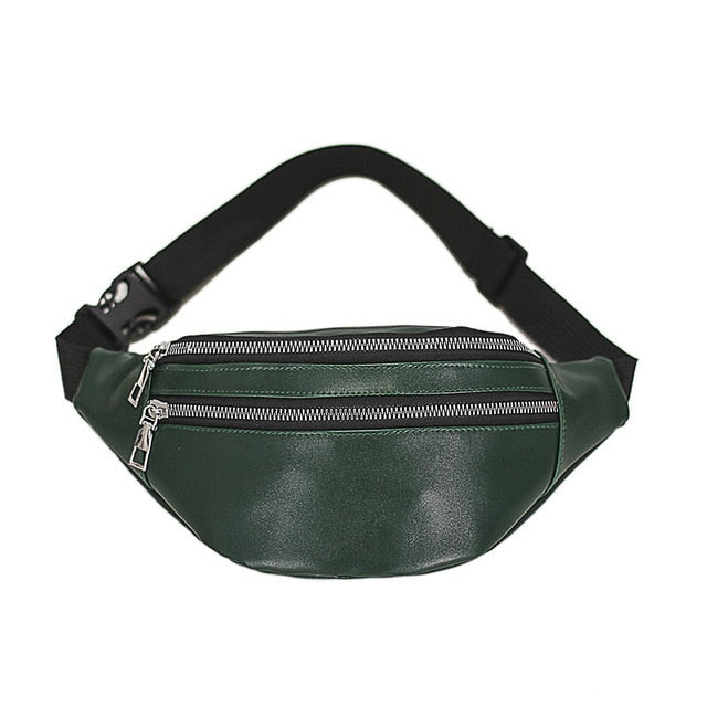 Sac Banane Urbain Simili Cuir Noir