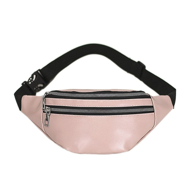 Sac Banane Urbain Simili Cuir Noir