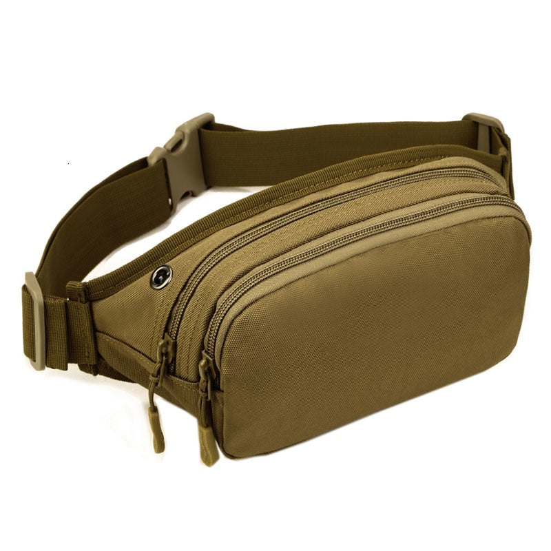 Ceinture Pochette Noire Multi-Rangement Unisexe