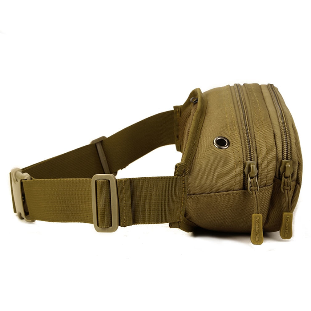 Ceinture Pochette Noire Multi-Rangement Unisexe
