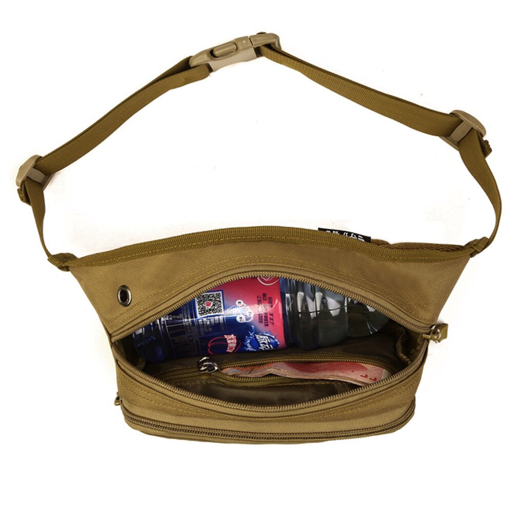 Ceinture Pochette Noire Multi-Rangement Unisexe