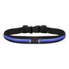 Ceinture Sportive Banane Double Zip Bleue