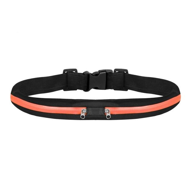 Ceinture Sportive Banane Double Zip Bleue