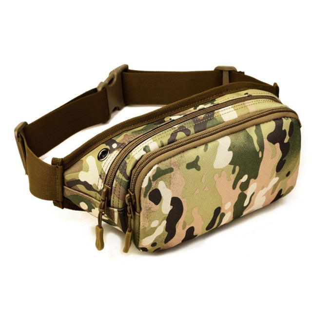 Ceinture Pochette Noire Multi-Rangement Unisexe