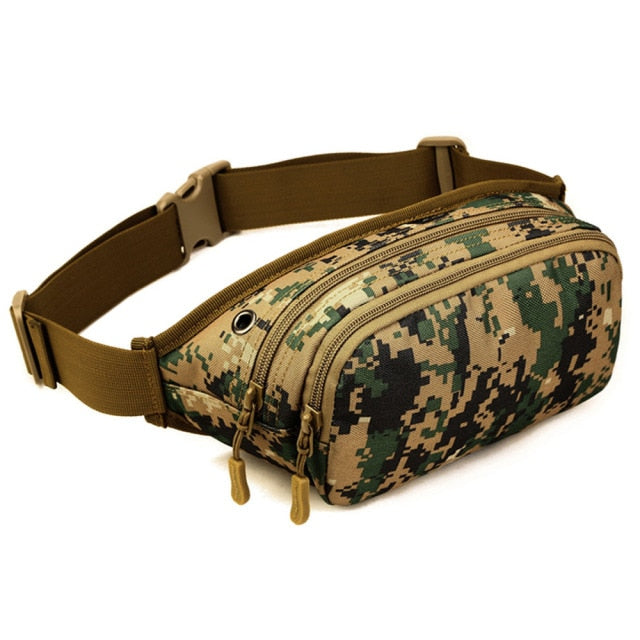 Ceinture Pochette Noire Multi-Rangement Unisexe