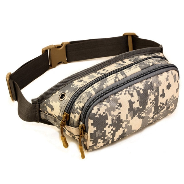 Ceinture Pochette Noire Multi-Rangement Unisexe