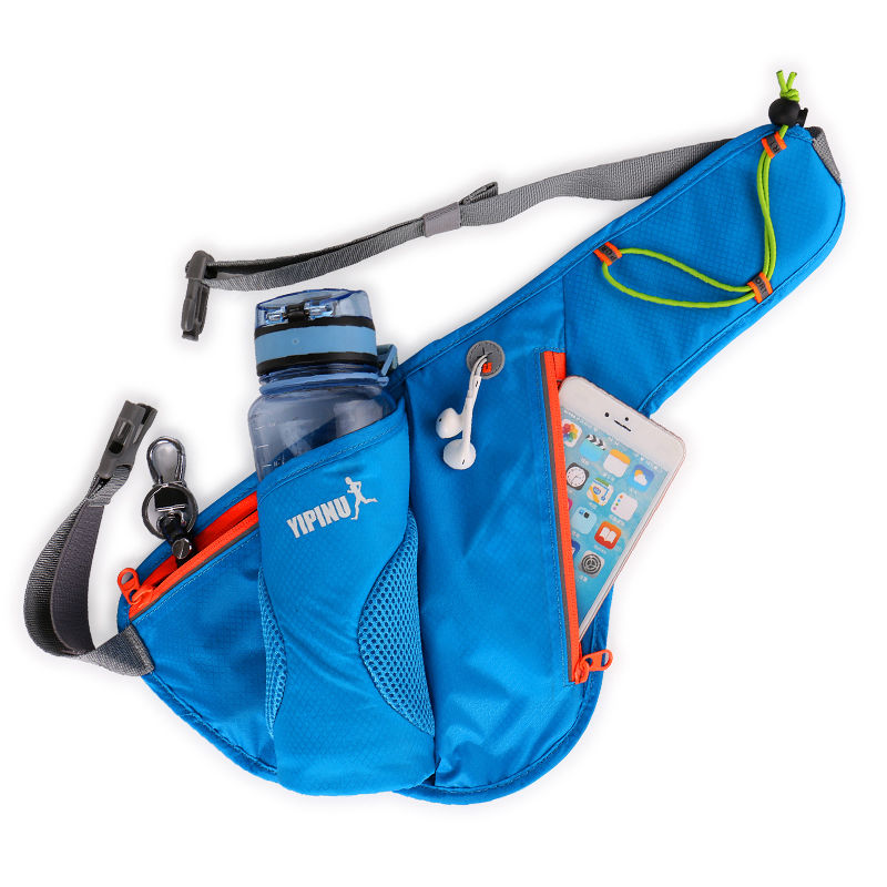 Sacoche Banane Sportive Porte-Bouteille Bleue