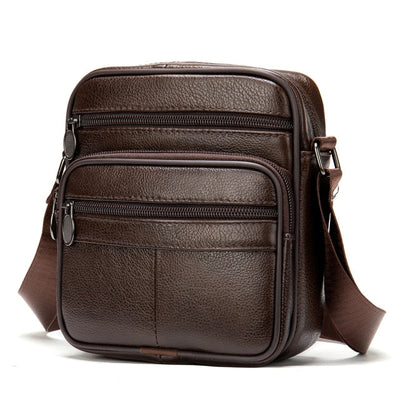 Sacoche Banane Cuir Marron Homme Premium