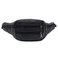 Découvrir le modèle Noir Sacoche Banane Cuir Vintage Élégante - modèle Noir - Banane Avenue ™