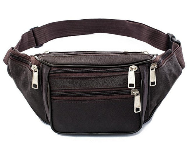 Sacoche Banane Urbaine Cuir Élégante Marron