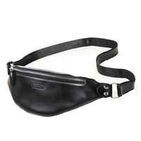 Sac Banane Cuir Noir Unisexe Élégant