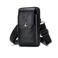 Sacoche bandoulière homme luxe pratique pour voyage et déplacements - modèle YB070 black - Banane Avenue ™